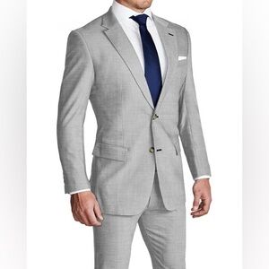 EMMANUEL UNGARO Men’s (Italian Import) Worsted Wool Suit Jacket-Sz 44XL/36 Grey